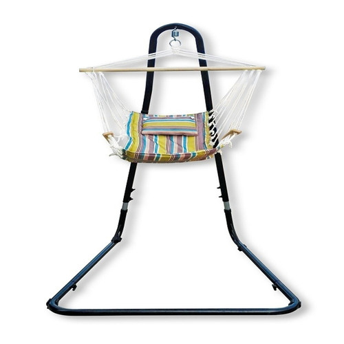 Backyard Expressions Metal Hanging Swing Chair Frame with X Base