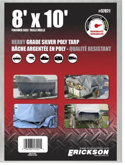 Erickson Mfg. 8' X 10' Heavy Duty Tarp