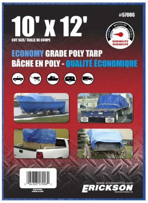 Erickson - 10' X 12' Blue Tarp 
