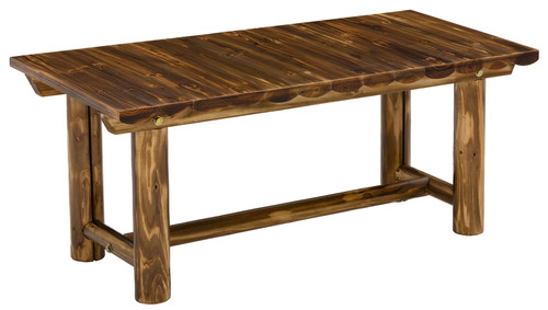 Jack Post Northwoods Log Rectangular Wood Coffee Table