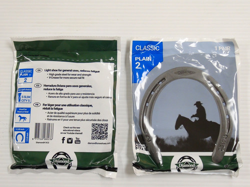 Diamond Shoes - 2 Classic Plain Horseshoe -Pair