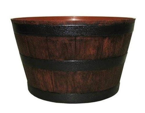 Misco Home and Garden 20.5" Resin Whiskey Barrel