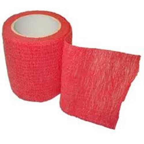 SyrVet  4 inch Cohesive Bandage 18 BX - Red