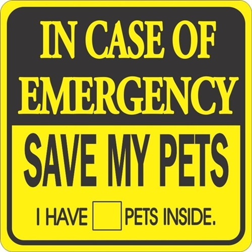 Ozark Leather- In Case Of Emergency Save My Pets- Yellow
