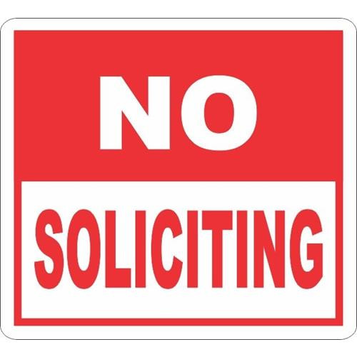 Ozark Leather- No Soliciting Sign- Red