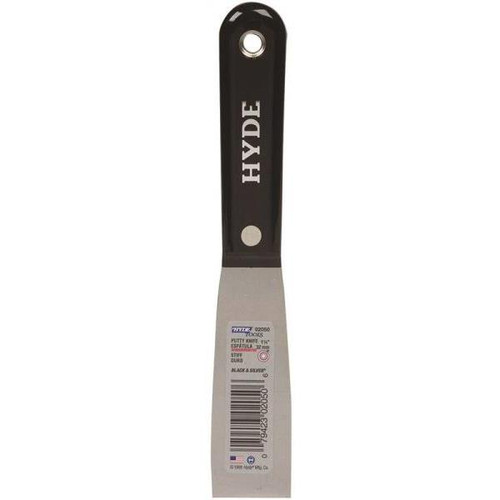Hyde  1-1/4in Stiff Black and Silver Putty Knife