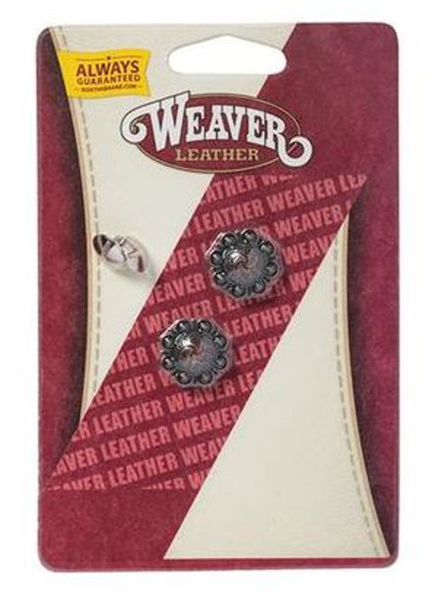 Weaver Leather Antique Silver Berry Concho with Post 3/4"