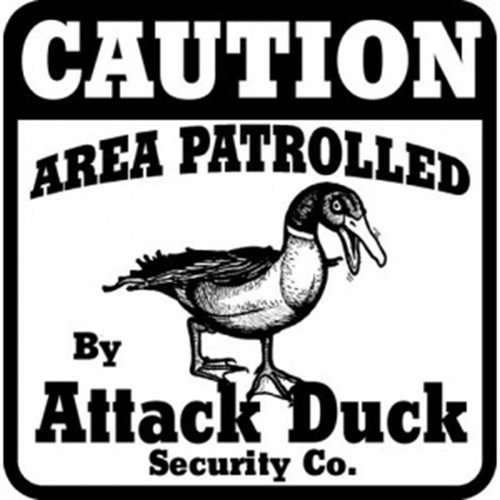 Ozark Leather - Attack Duck Sign