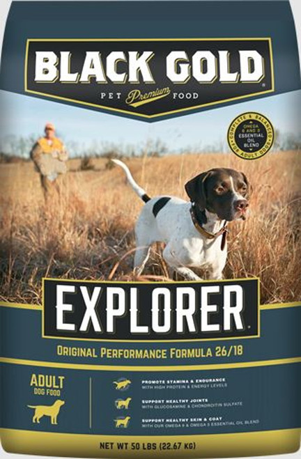 Black Gold Explorer Original Performance 26/18 Adult Dog Food 50LBS