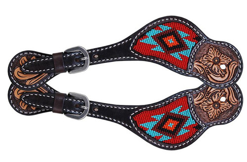 Oxbow Tack Santa Fe Beaded Spur Straps