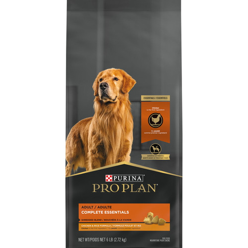 Purina Pro Plan Adult Complete Essentials Shredded Blend Chicken and Rice Formula 6LBS