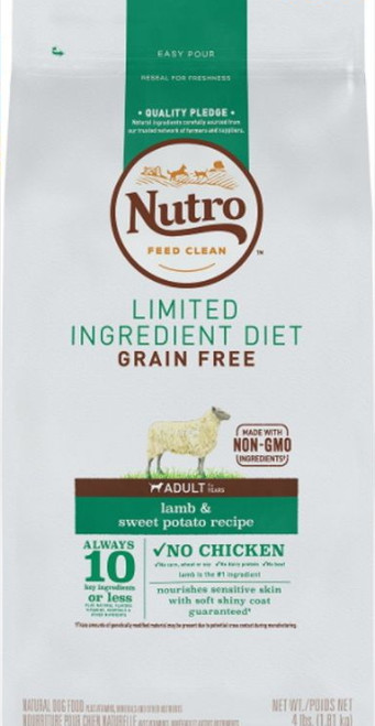 Nutro Limited Ingredient Diet Grain-Free Lamb/Sweet Potato Dog Food - 4LBS
