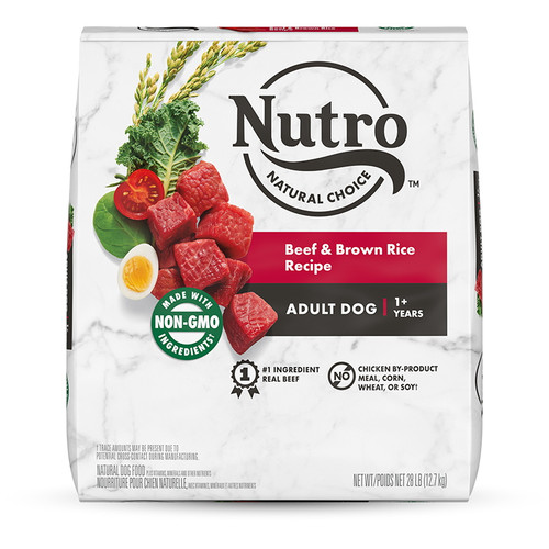 Nutro Wholesome Essentials Adult Dog Food - Beef & Brown Rice - 28 lbs