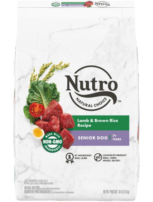 Nutro Wholesome Essentials Senior Lamb and Rice Dog Food 30LBS