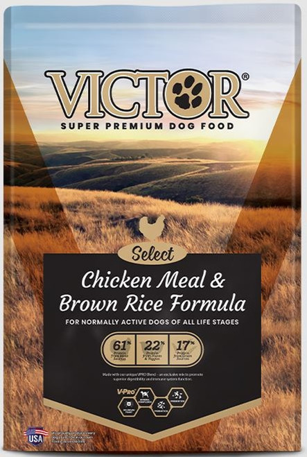 Victor Select Chicken Meal and Brown Rice Formula 40LBS