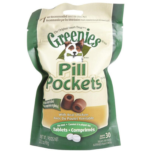 Greenies Pill Pockets Dog Chicken Tab 3.2 oz