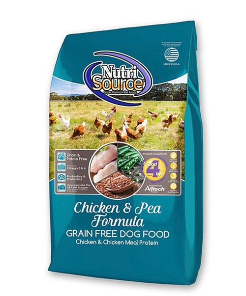 NutriSource Grain Free Chicken and Pea Dry Dog Food 26LBS