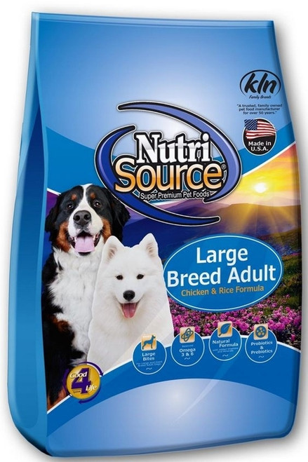 NutriSource Large Breed Adult Chicken and Rice Dog Food 30LBS