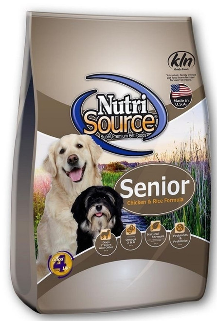 NutriSource Senior Chicken and Rice Dry Dog Food 26LBS