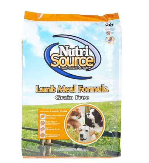 NutriSource Grain Free Lamb Meal and Peas Formula Dry Dog Food 15LBS