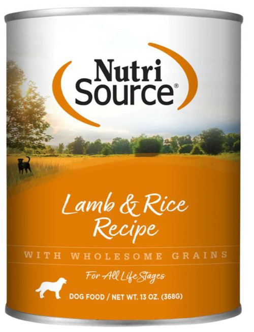 NutriSource Lamb and Rice Pate-Style Dog Formula Wet Food - 13 oz Can