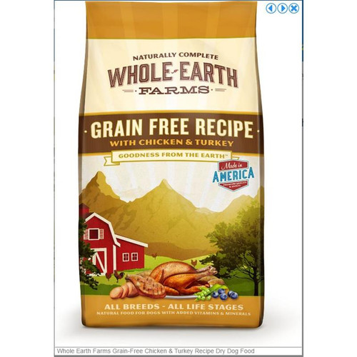 Whole Earth Farms Grain-Free Chicken & Turkey Dry Dog Food 25lb