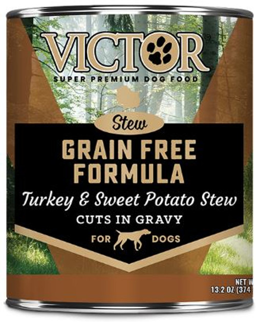 Victor Grain Free Formula Turkey and Sweet Potato Cuts in Gravy Adult Wet Dog Food - 13.2 oz Can