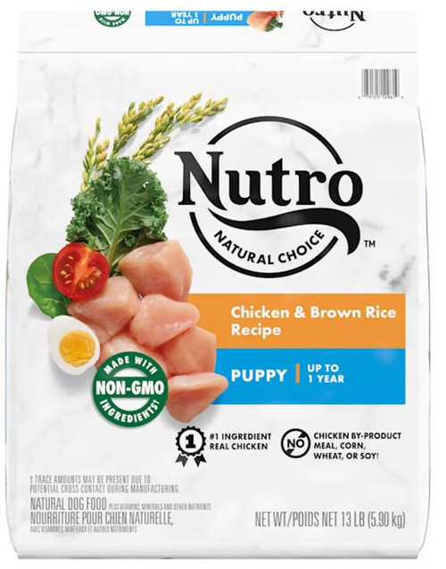 Nutro Natural Choice Puppy Dry Dog Food, Chicken & Brown Rice Recipe Dog Kibble - 13 LB