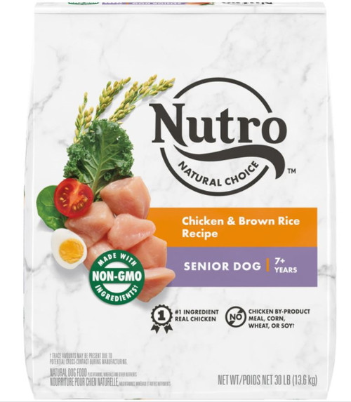 Nutro Natural Choice Senior Chicken & Brown Rice Recipe - 30 lbs.