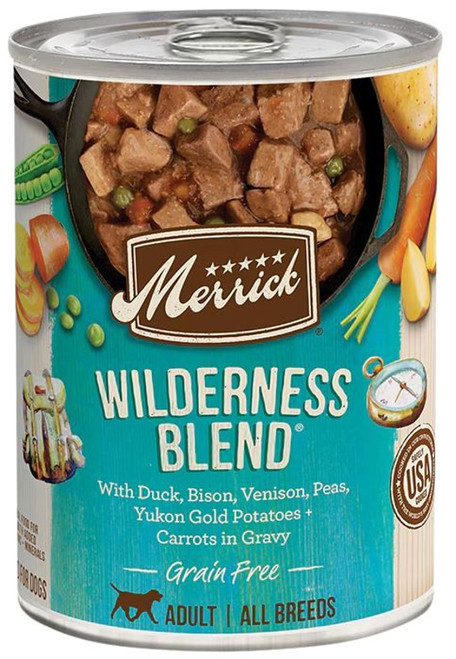 Merrick Grain-Free Wilderness Blend in Gravy Wet Dog Food - 12.7 oz Can