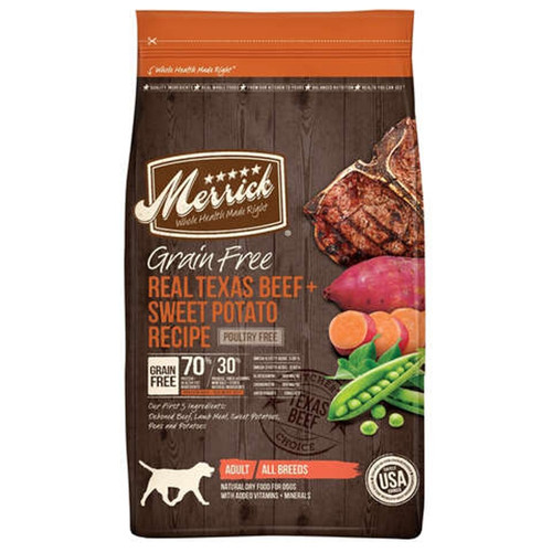 Merrick Grain Free Texas Beef and Sweet Potato Dog Food 22LBS
