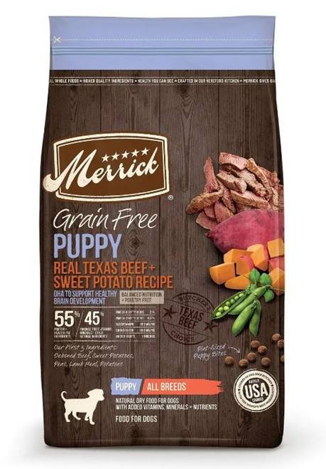 Merrick Grain Free Puppy Real Beef and Sweet Potato Dog Food 12L