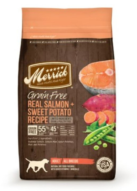 Merrick Grain Free Real Salmon and Sweet Potato Dog Food 4LBS