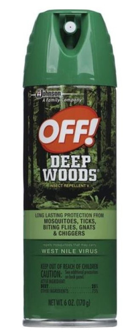 Orgill - OFF! Deep Woods Dry Insect Repellent, 6 Oz, Clear White, Aerosol, Pleasant
