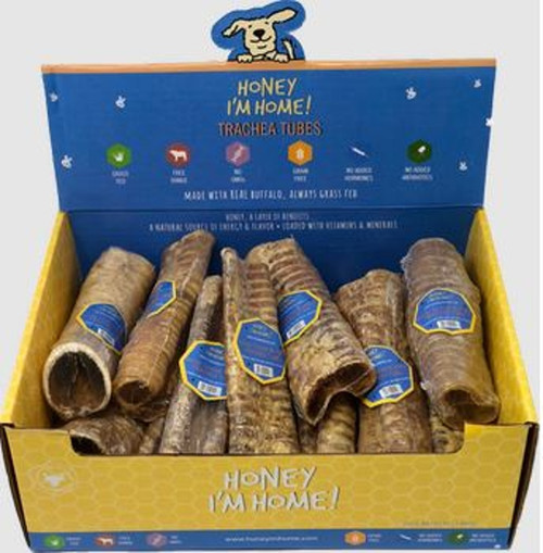 Honey I'm Home! Trachea Tubes Natural Honey Coated Buffalo Chews