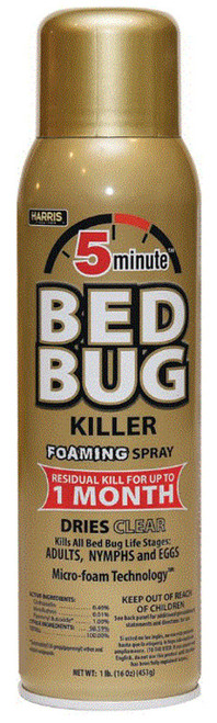 Harris 5-Minute Bed Bug Killer Foaming Aerosol Spray 16 OZ.