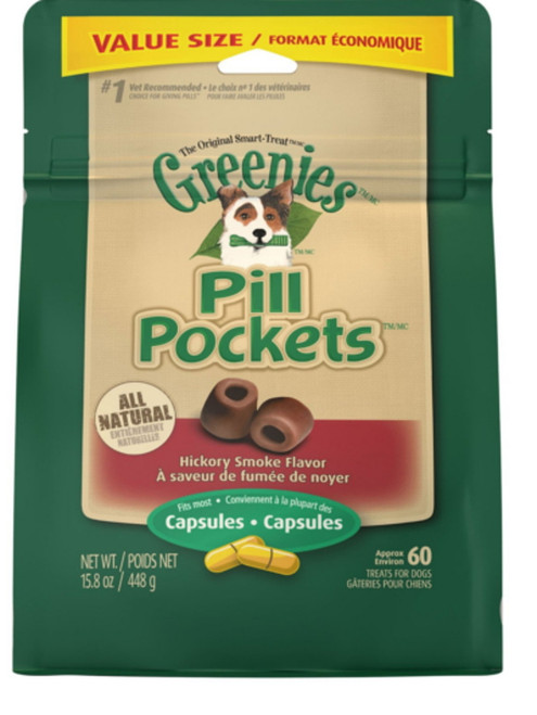 Greenies Pill Pockets Hickory Smoke Flavor Capsules 15.8oz