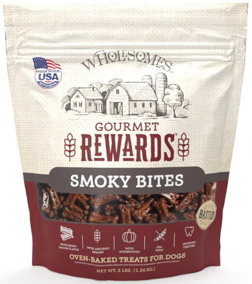 Wholesomes Rewards Smoky Bites Biscuit Dog Treats - 3 lbs.