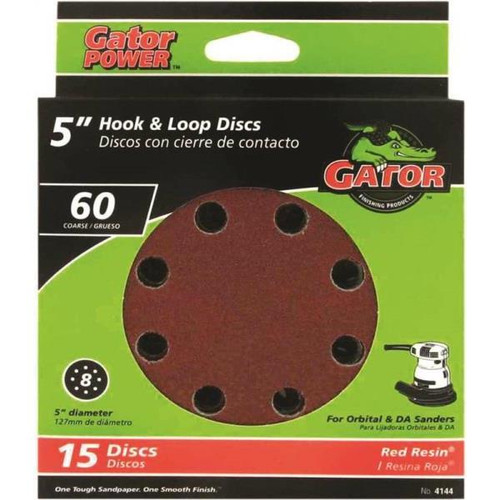 Gator  5in Sanding Disc. 60Grit - 15 Sheets