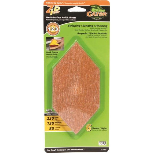 Gator 6inX3in Zip Refill Sander - 6 Sheets