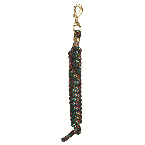 Weaver Leather -  Poly Lead Rope with a Solid Brass 225 Snap, Black Red Green Blue Yellow Purple