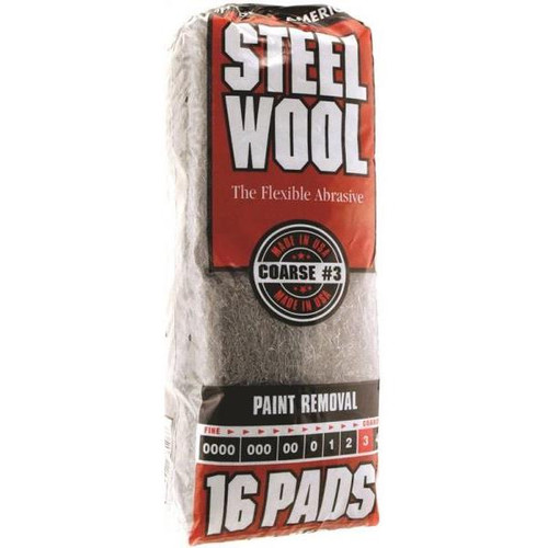 Homax Course Steel Wool Pad Grade 3