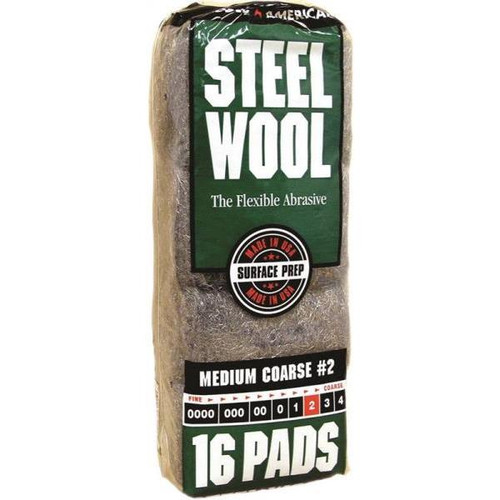 Homax Medium Course Steel Wool Pad Grade 2