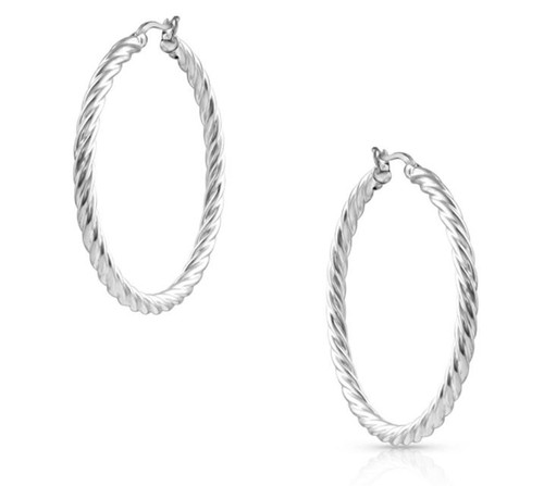 Montana Silversmiths Roped Hoop Earrings