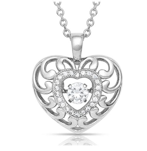 Montana Silversmiths Waves Of Love Heart Necklace