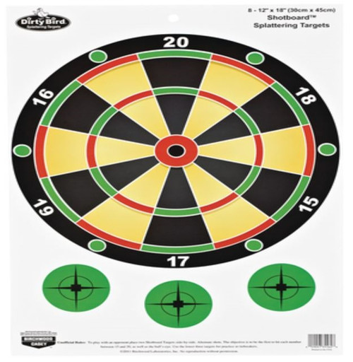 Birchwood Casey Dirty Bird Shotboard Targets 12x18 Inch - 8 Per Package