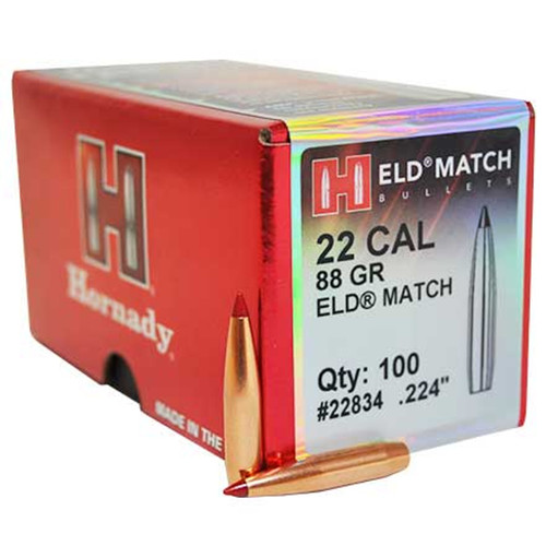 HornadyELDMatch .22CAL .224" 88GR