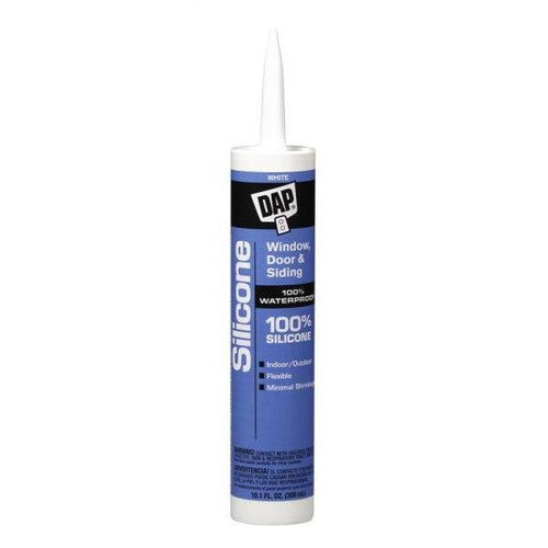 DAP White Window & Door Silicone Sealant Caulk 10.1oz