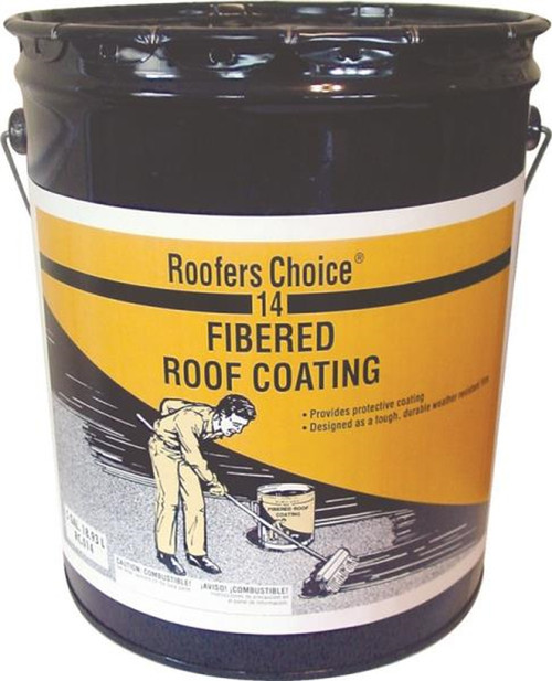 Roofers Choice 4.75 Gallon Fibered Roof Coating - Black