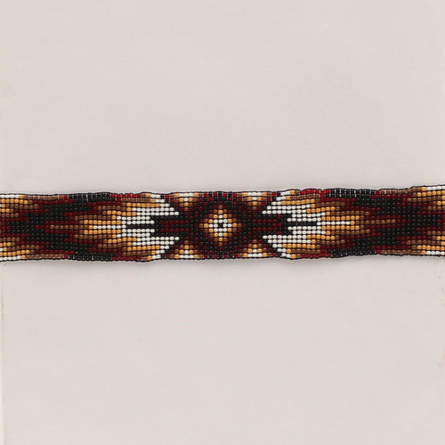 Twister Southwest Brown Bead Strech Hatband